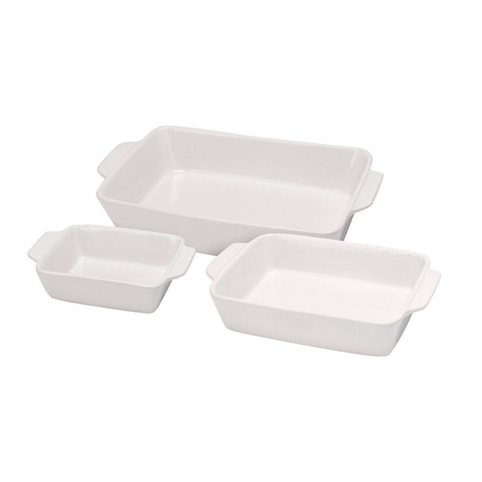 Plato de horno de gres juego 3 pzs diferentes tamaños 36x22,5x8cm
