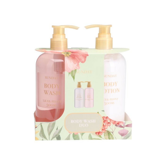 Set de baño gel y loción corporal 500ml 7,3x18cm