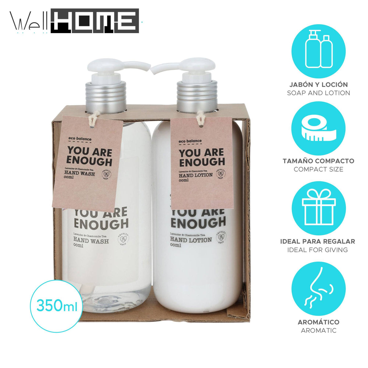 Set jabón y loción manos 350ml lavanda y manzanilla (2)