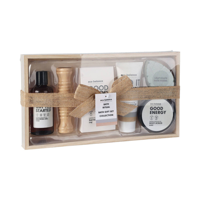 Set regalo spa caja madera productos naturales lavanda