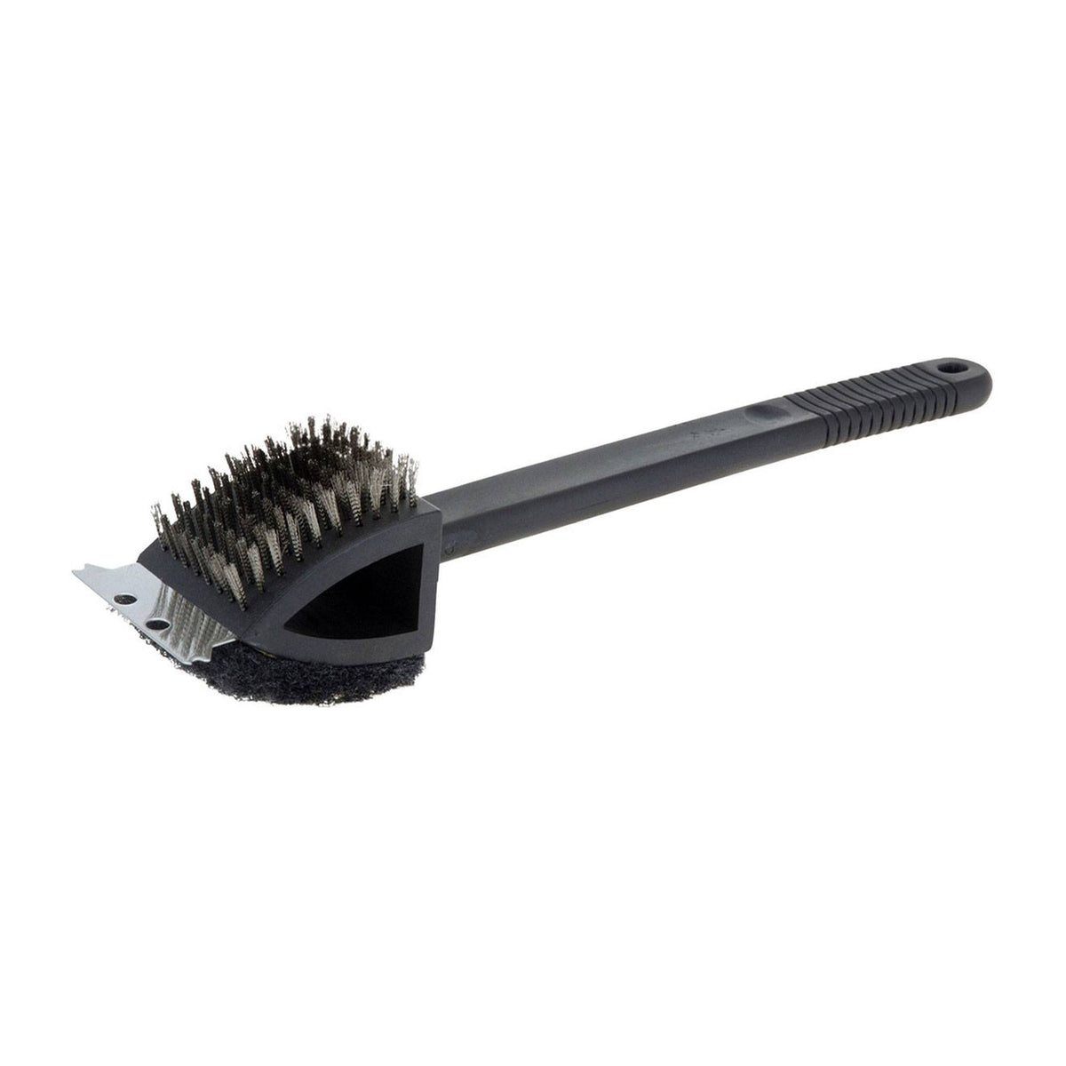 Set cepillo barbacoa 3 en 1 acero inoxidable y PP negro (3)