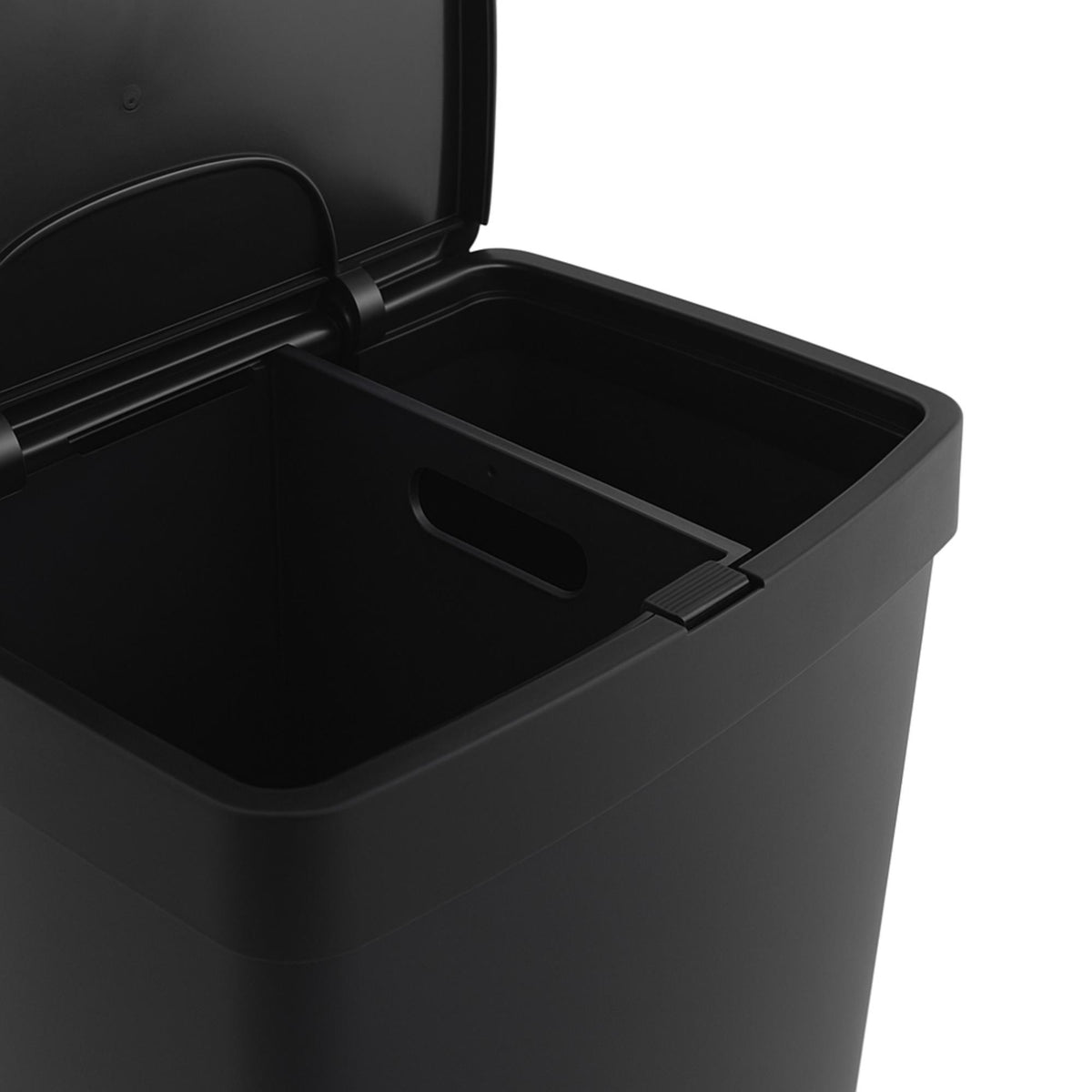 Cubo reciclaje 70L 2 compartimentos vertical Negro 76cm (7)