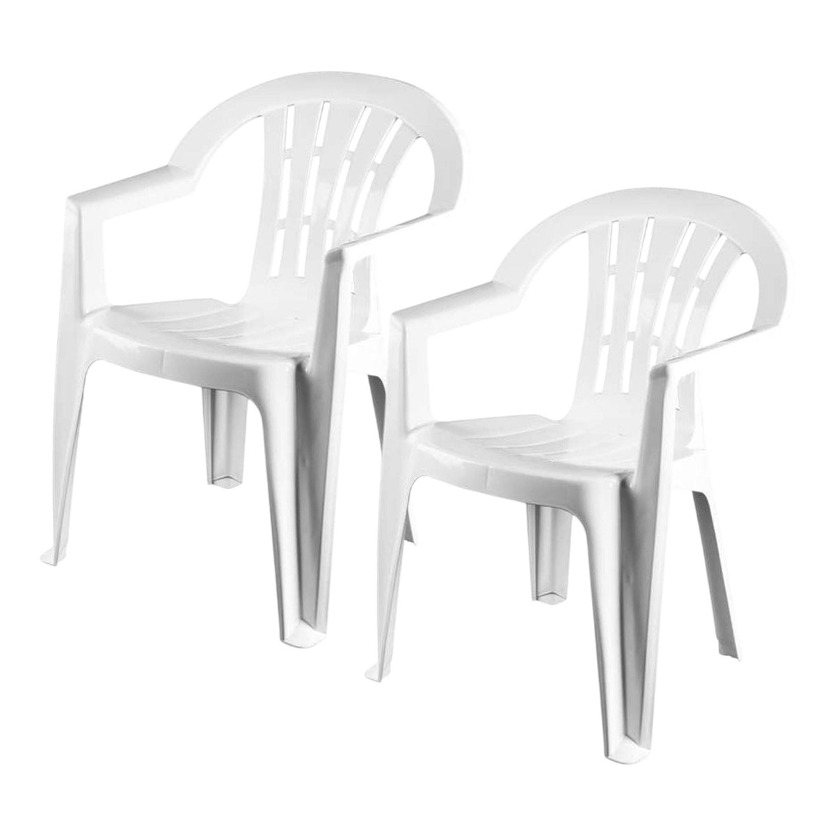 Pack 2 sillas jardín Casablanca apilables PVC ligeras