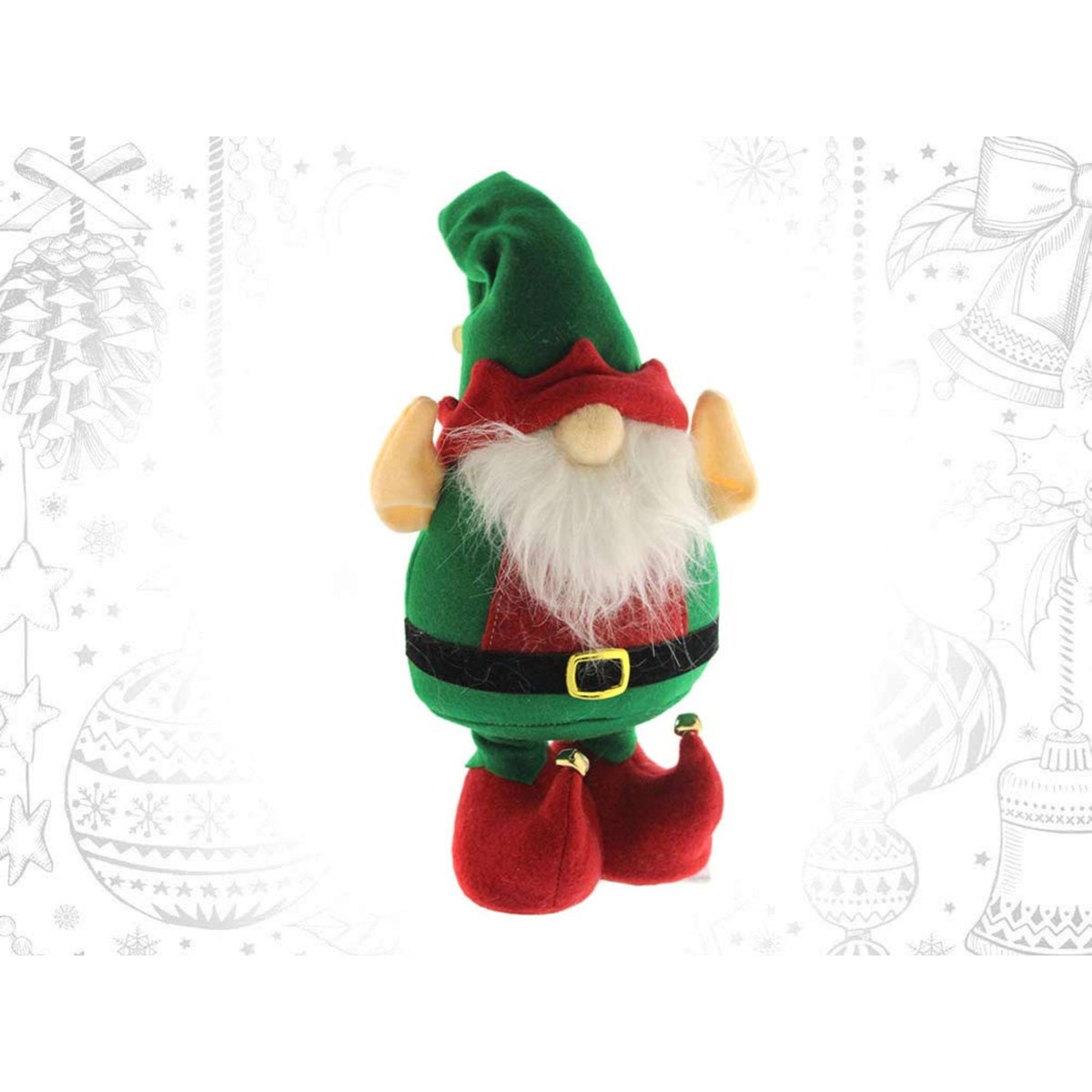 Figura decorativa Santa de pie verde H.46cm (4)