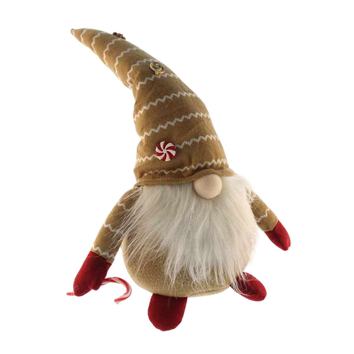 Gnomo sentado decorativo navideño con sombrero estilo nórdico