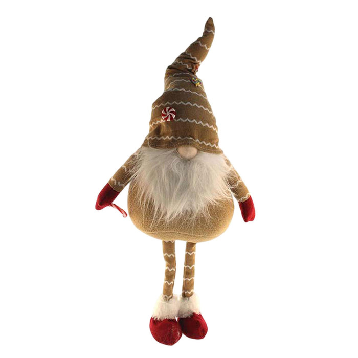 Gnomo de pie decorativo navideño con sombrero estilo nórdico