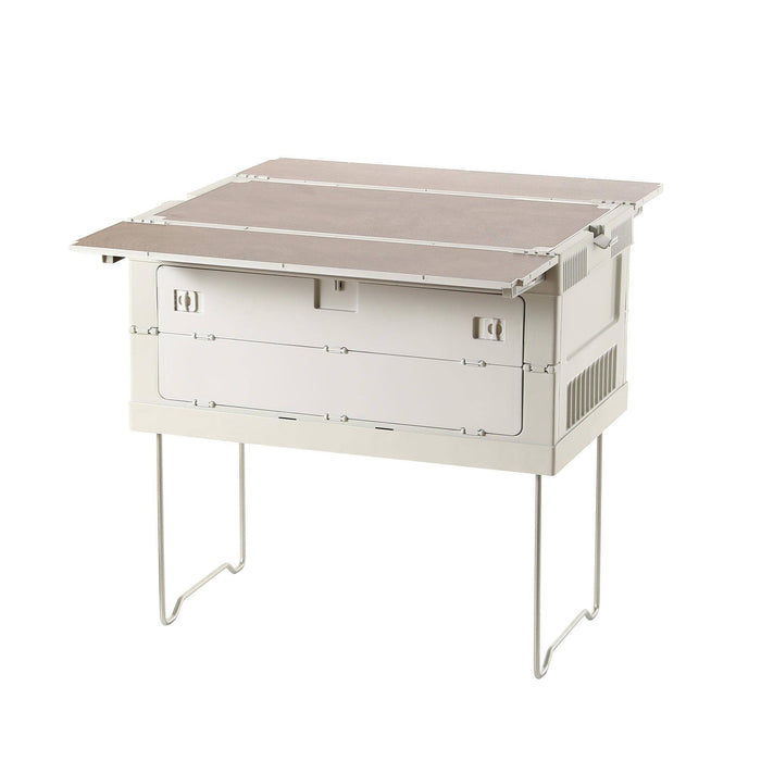 Caja camping 3 en 1 patas plegables Blanco 59x36x32cm