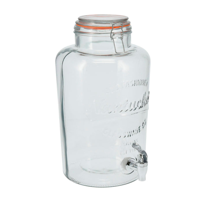 Dispensador de bebidas 8L vidrio con tapa Ø20,7x36cm
