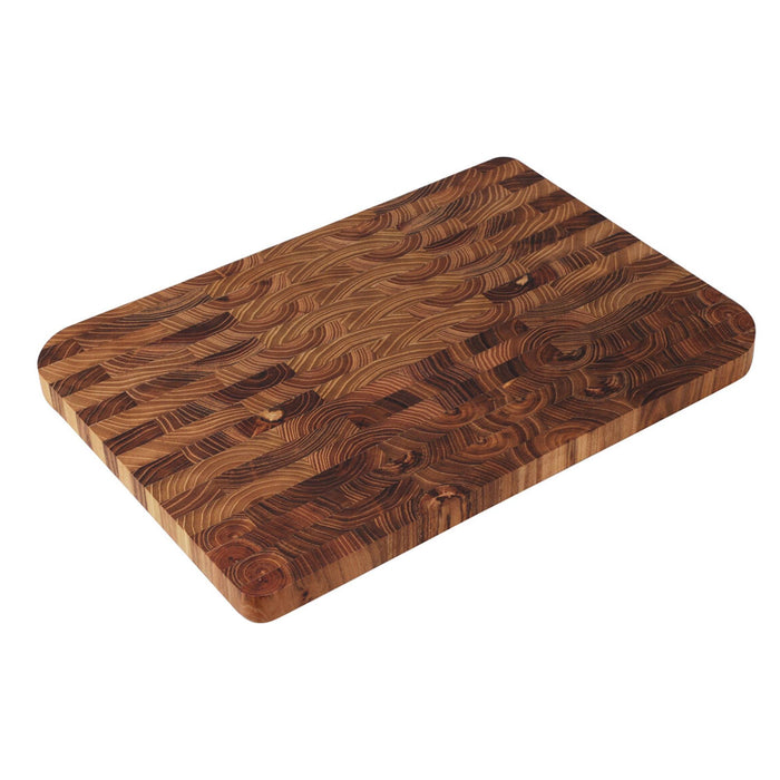 Tabla de cortar madera de teca acabado granulado 40x28x2cm