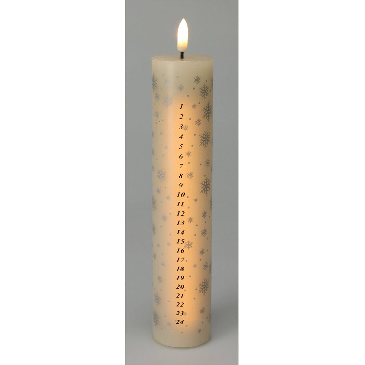 Vela adviento LED control remoto llama cálida Ø5x25cm (6)