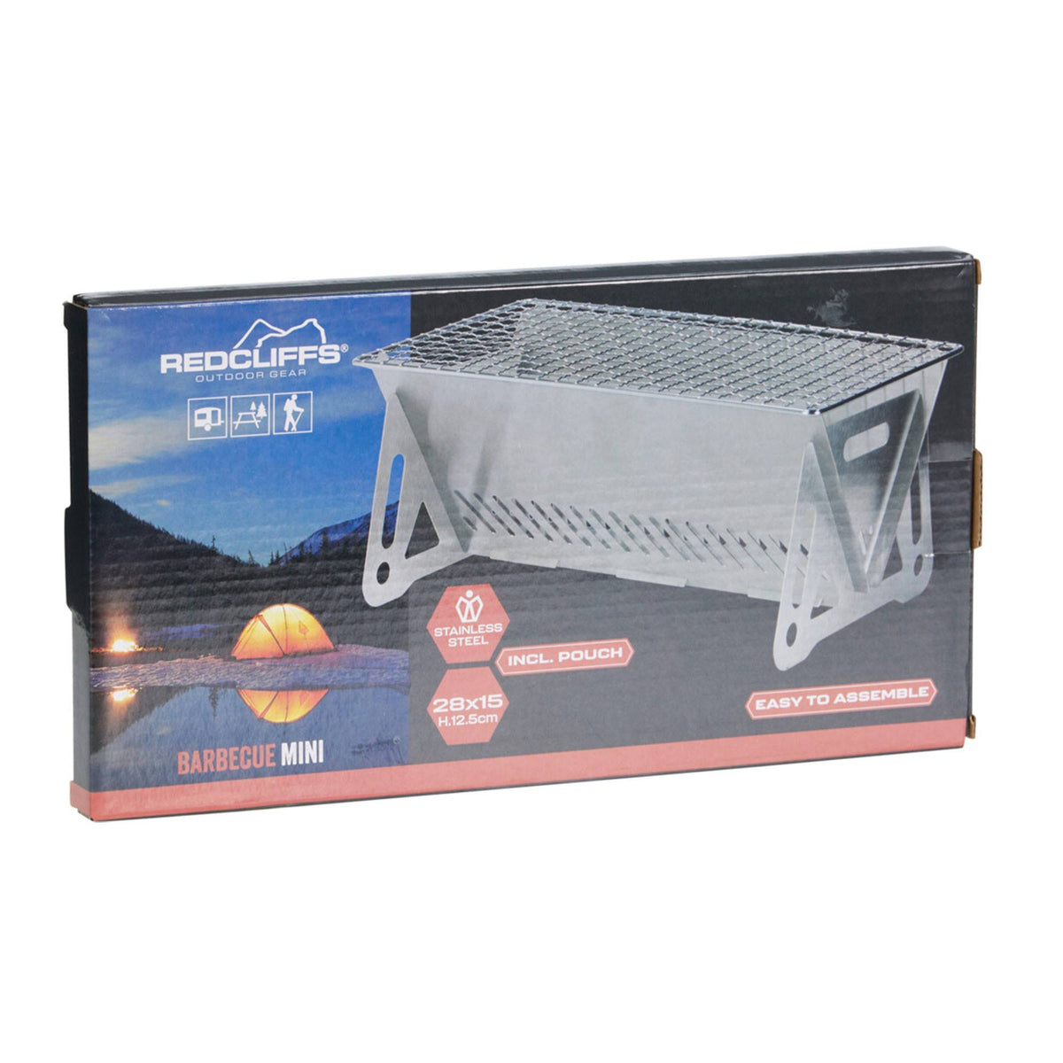 Barbacoa mini plegable inox y parrilla cromada 28x16cm (3)