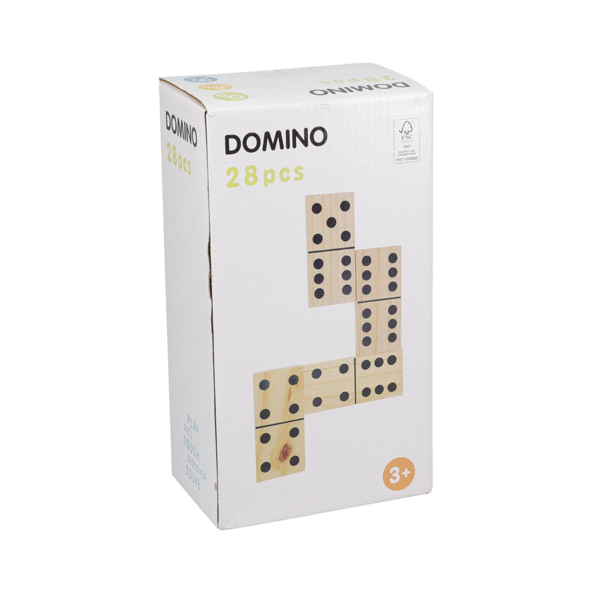 Dominó de madera 28 pzs juego clásico 13,5x6,3x1,3cm (3)