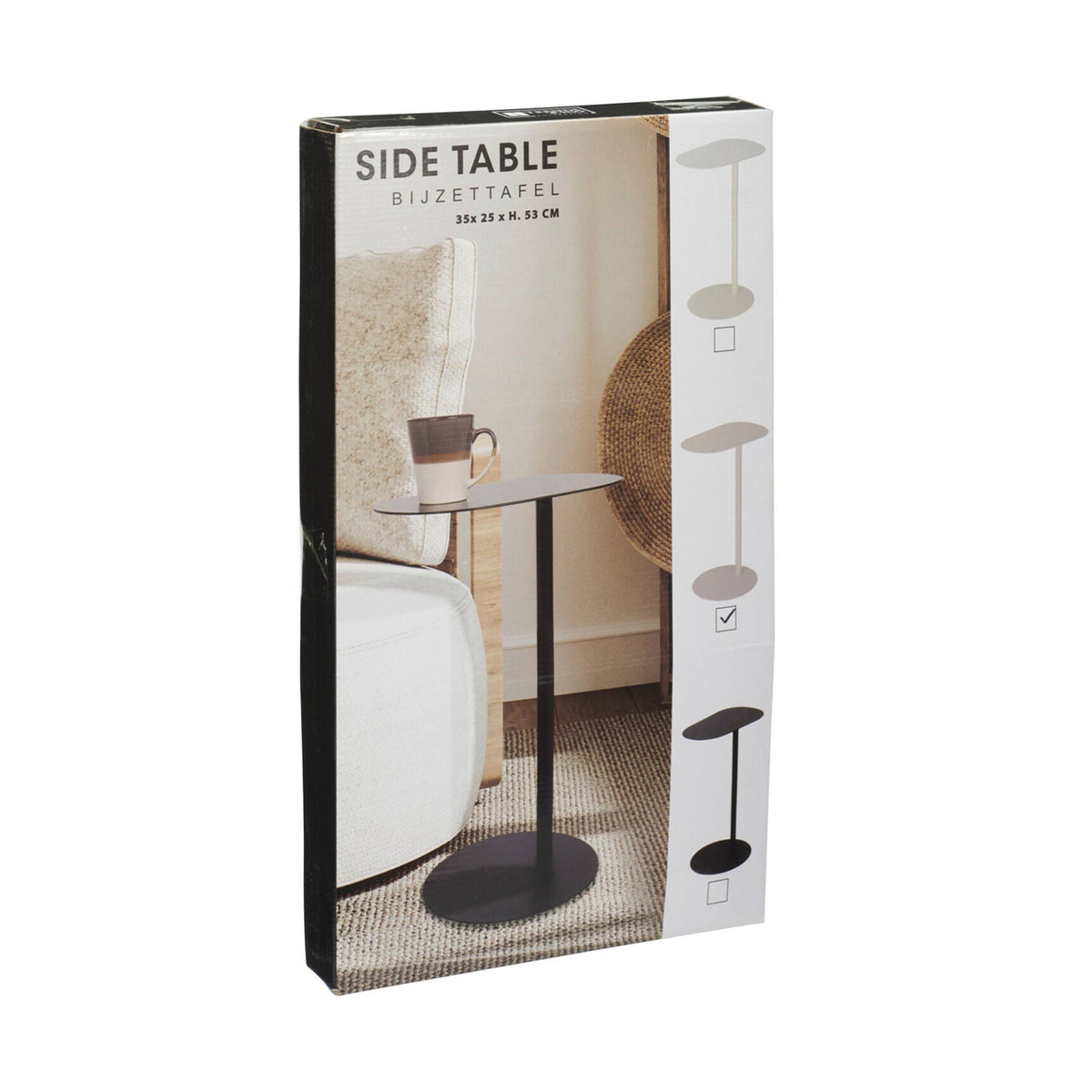 Mesa auxiliar orgánica color blanco 35x25x53cm (3)