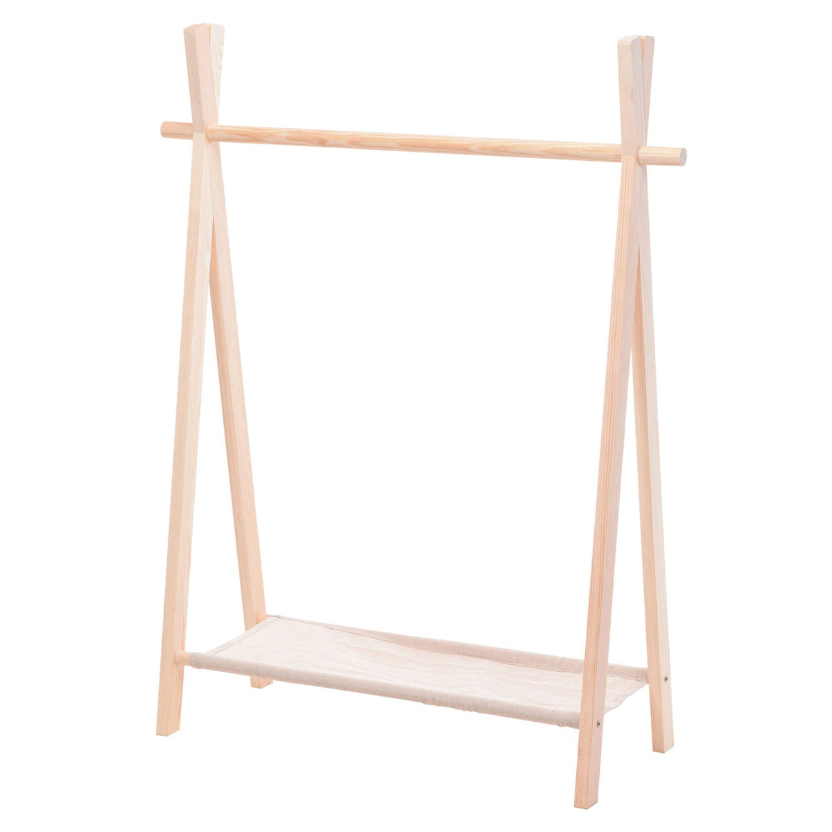 Perchero infantil tipo tipi madera de pino 80x30x100cm