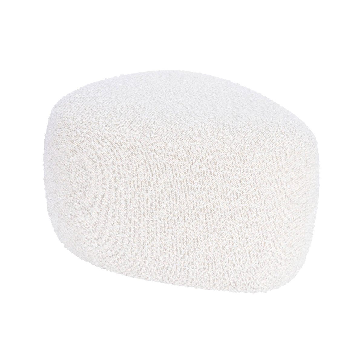 Puff infantil de peluche blanco 57x46x32cm