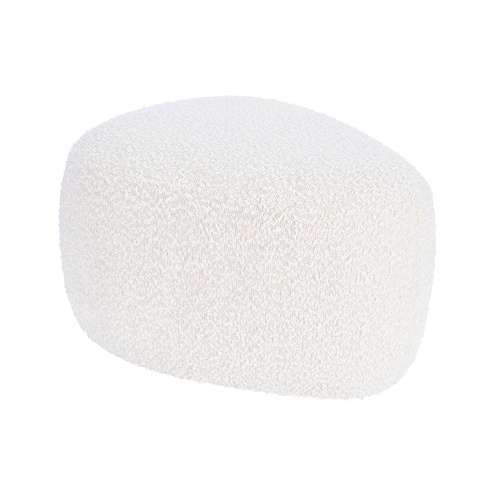Puff infantil de peluche blanco 57x46x32cm