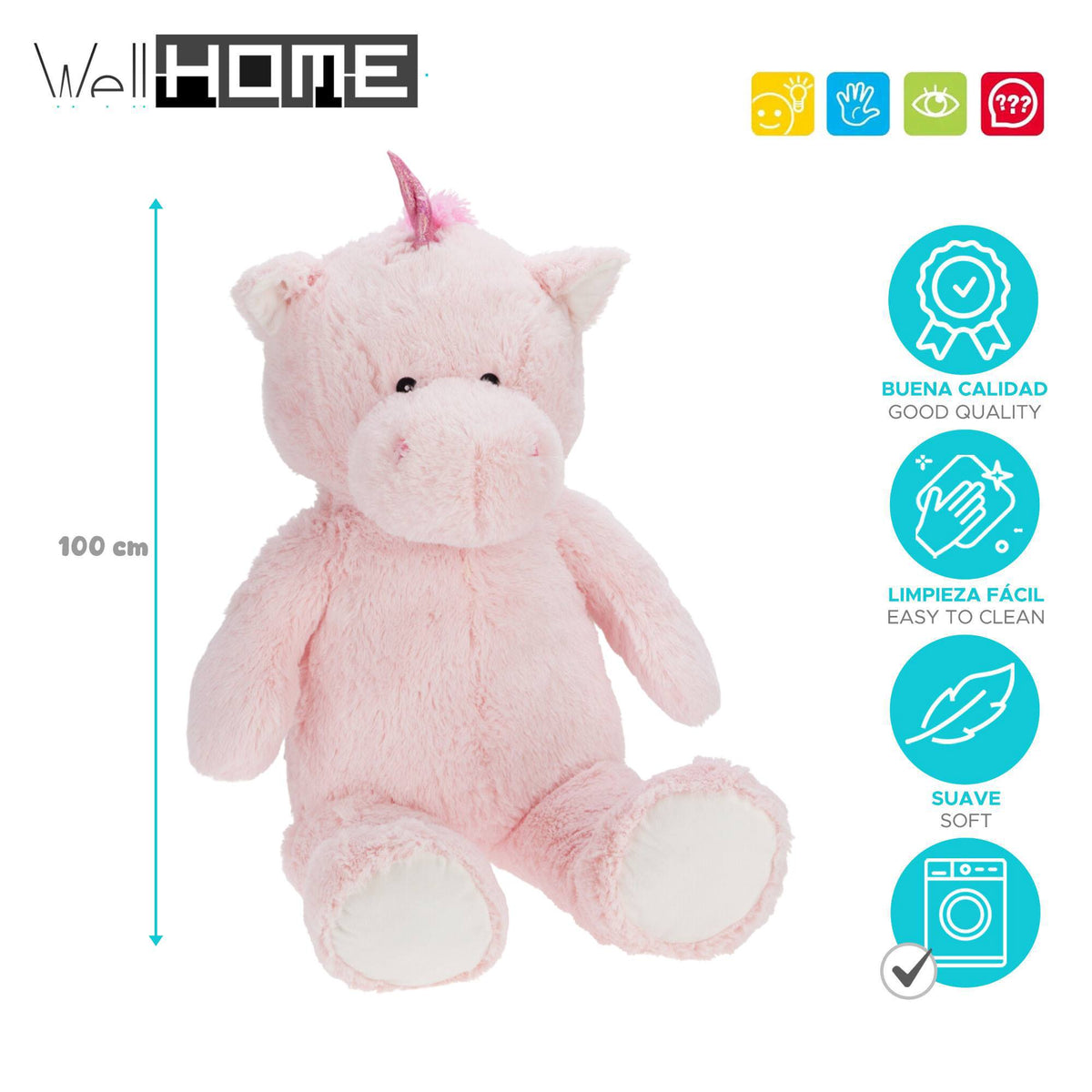 Peluche unicornio 100cm suave (2)