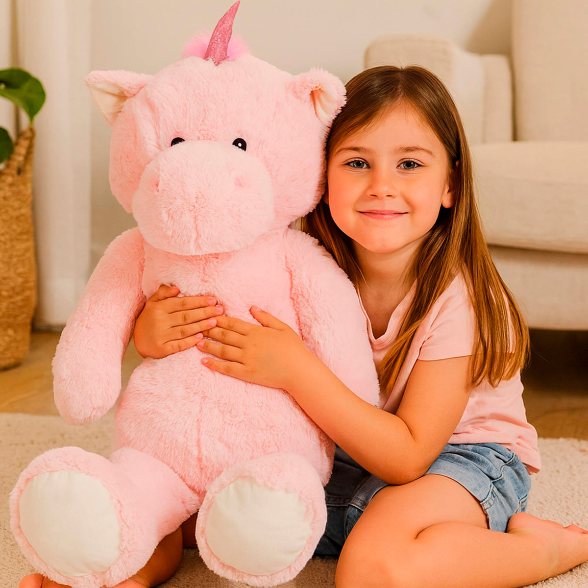 Peluche unicornio 100cm suave (3)