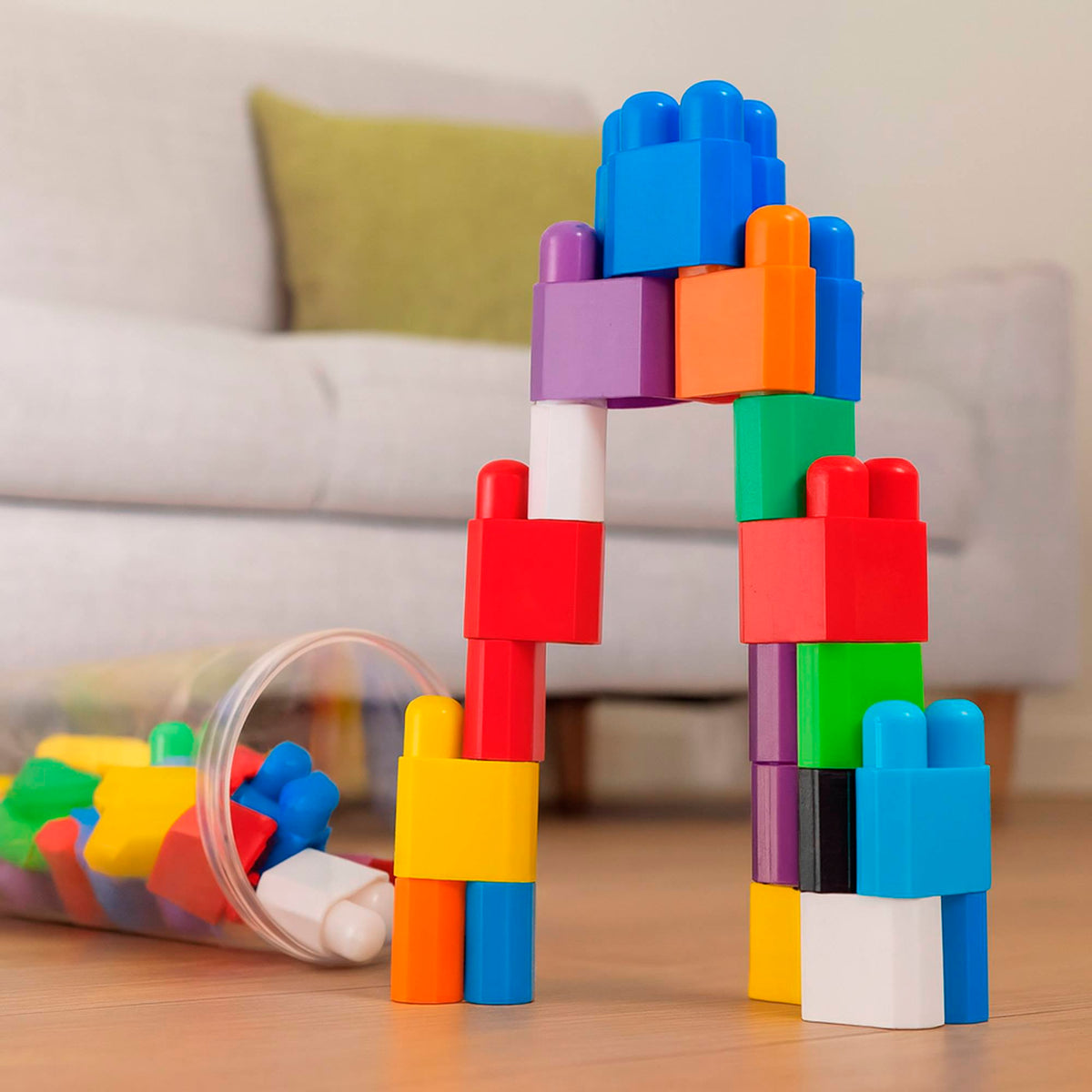 Juego bloques de construcción plástico con tubos de PVC Ø3,8x59cm (3)