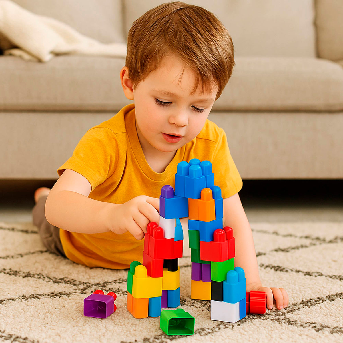 Juego bloques de construcción plástico con tubos de PVC Ø3,8x59cm (4)