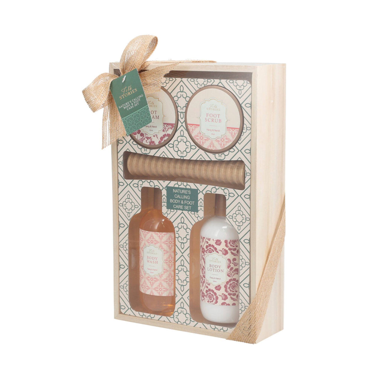 Set baño 5 pzs gel loción exfoliante crema masajeador (3)