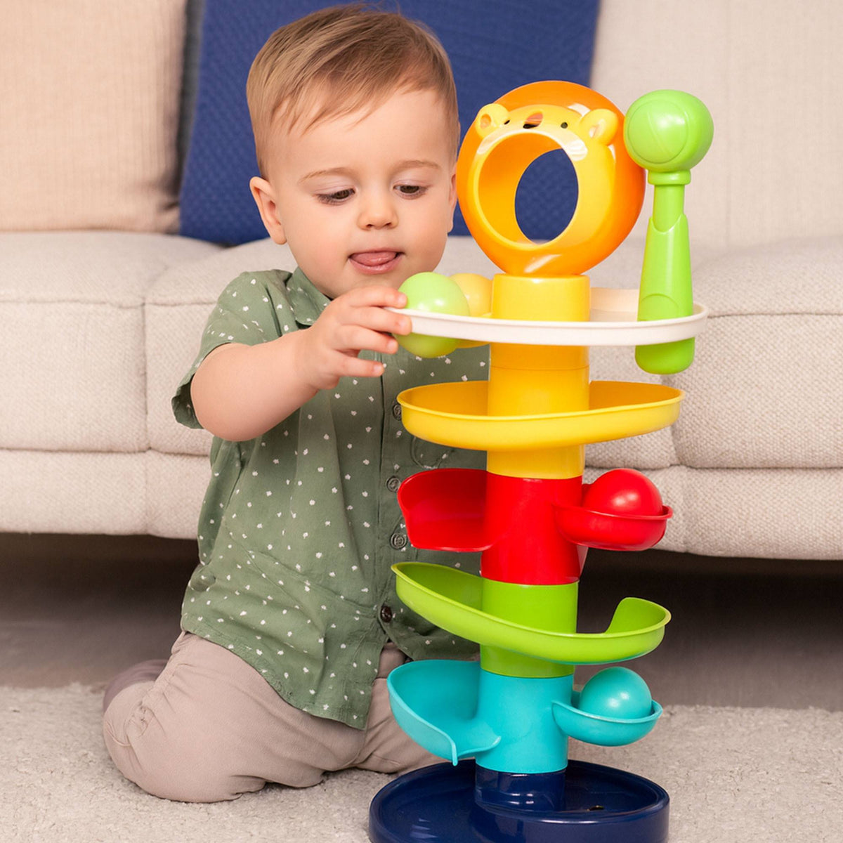 Pista de bolas infantil 17,5x17,5x44cm con 3 bolas incluidas (4)