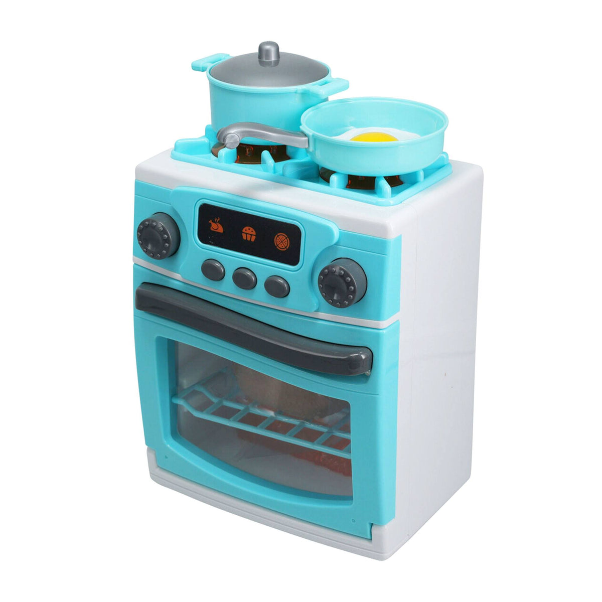Cocinita de juguete con luz y sonido 17,5x12x23cm incluye ollas