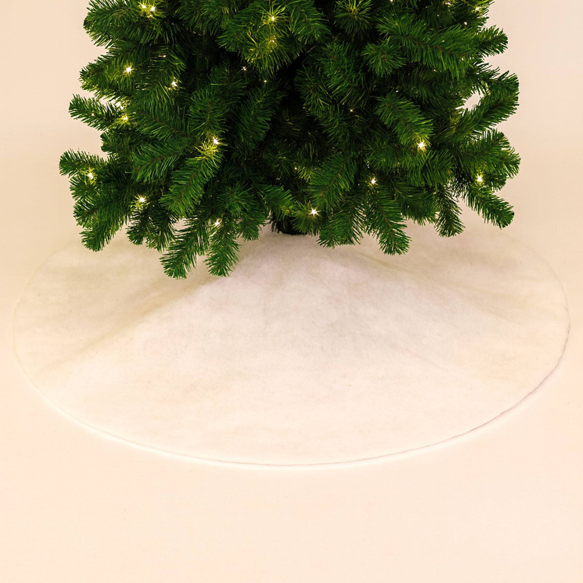 Faldón para árbol de navidad efecto nieve blanco Ø100cm (3)