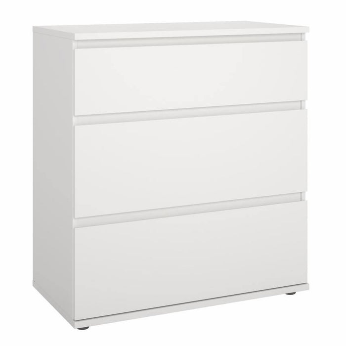 Cómoda dormitorio 3 cajones color blanco 77x40x84cm