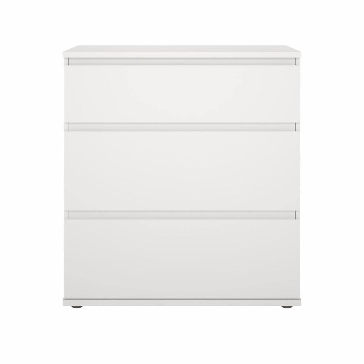 Cómoda dormitorio 3 cajones color blanco 77x40x84cm (6)