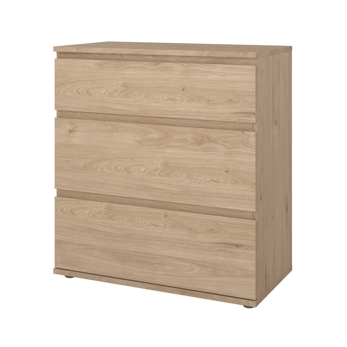 Cómoda dormitorio 3 cajones color roble 77x40x84cm (6)