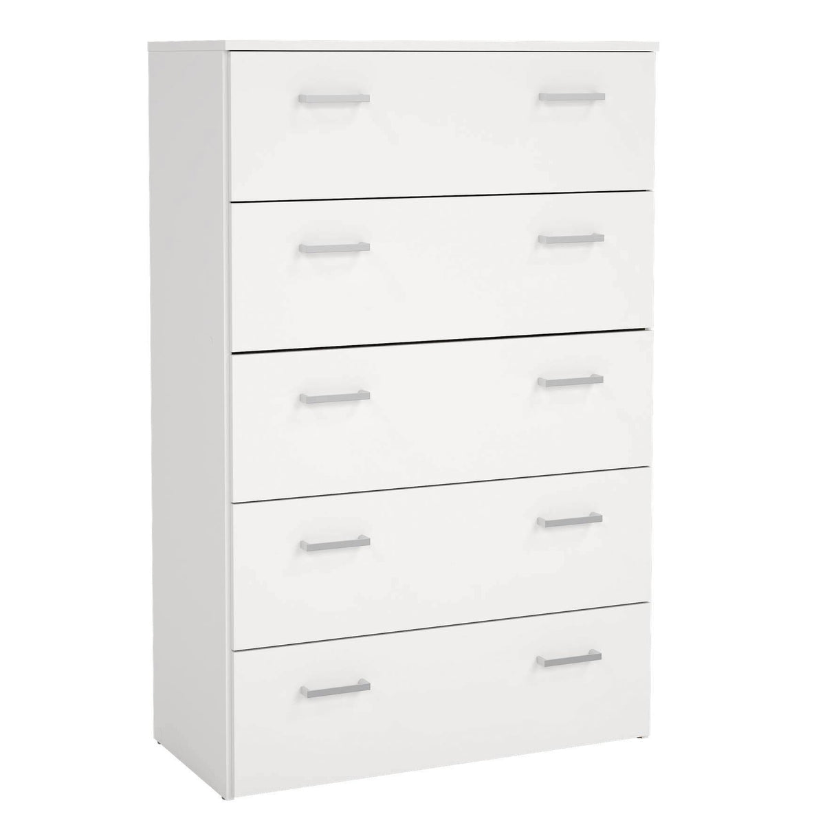 Cómoda 5 cajones blanco 75x36x115 cm