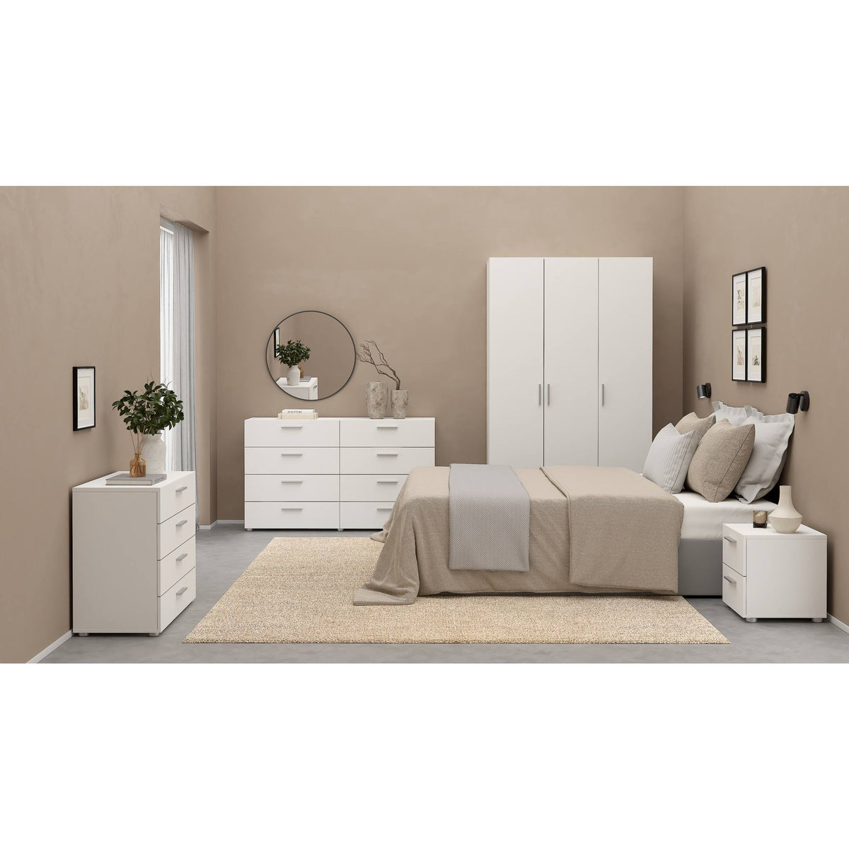 Cómoda 5 cajones blanco 75x36x115 cm (4)