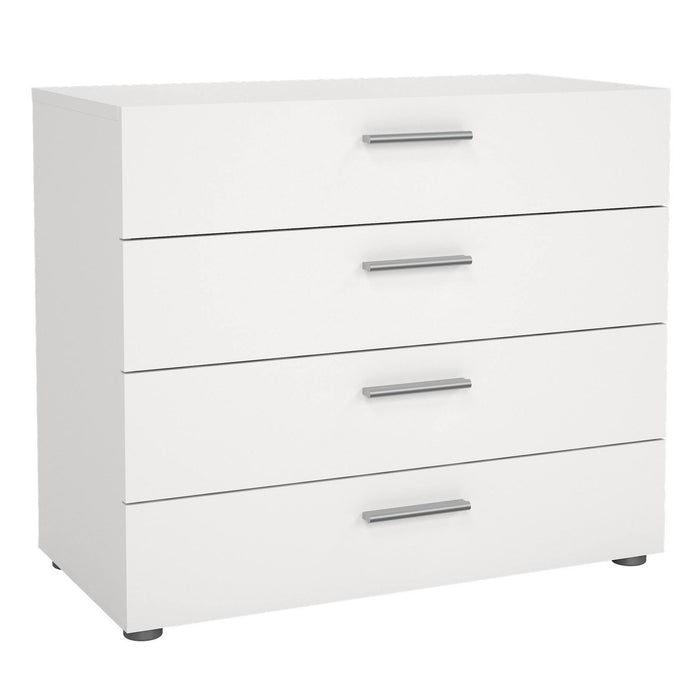 Cómoda dormitorio 4 cajones color blanco 81x41x69cm