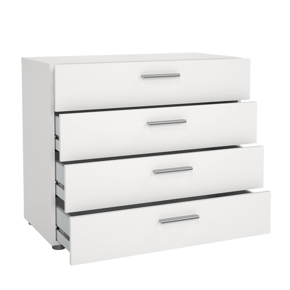 Cómoda dormitorio 4 cajones color blanco 81x41x69cm (6)