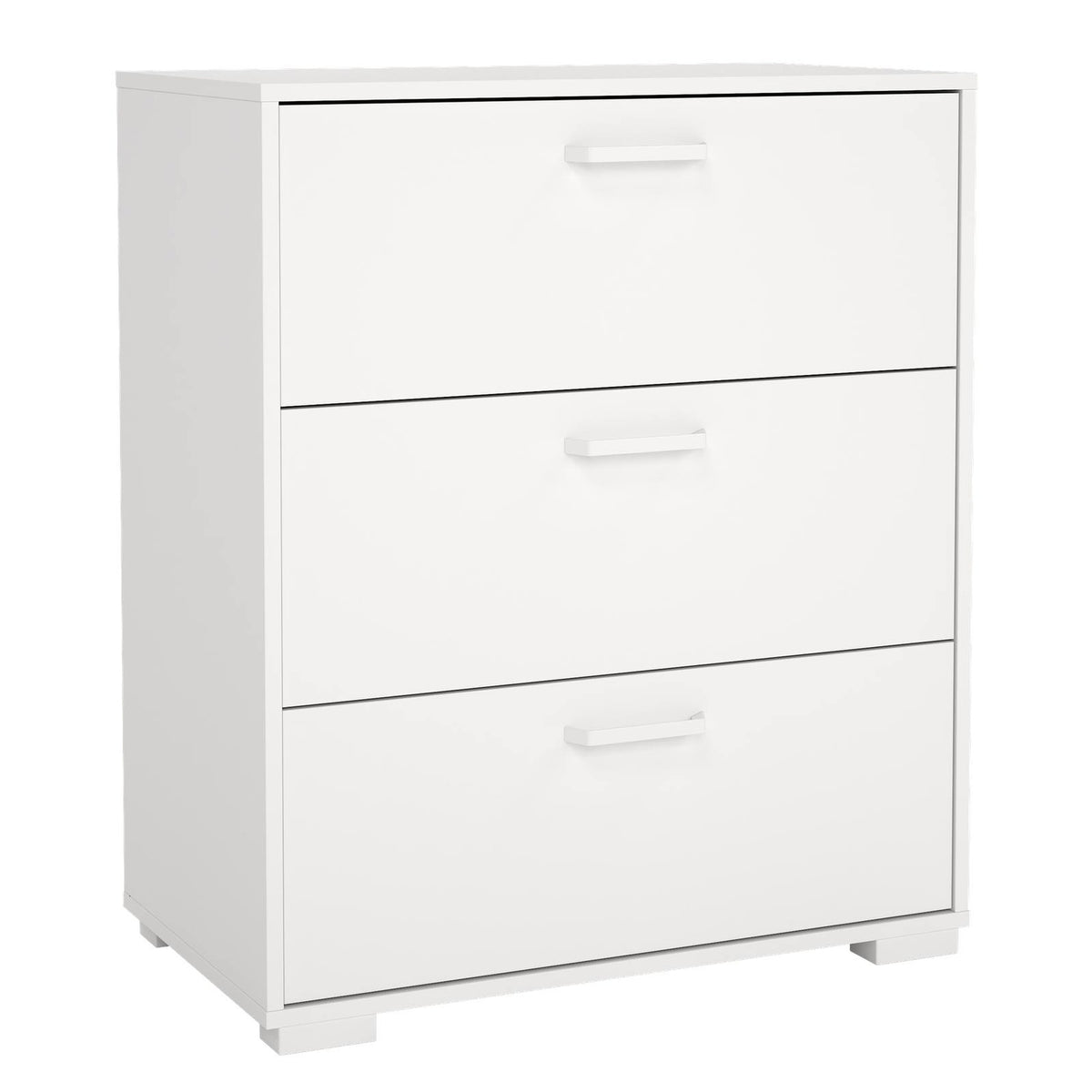 Cómoda 3 cajones Eria White color blanco 71x40x83cm