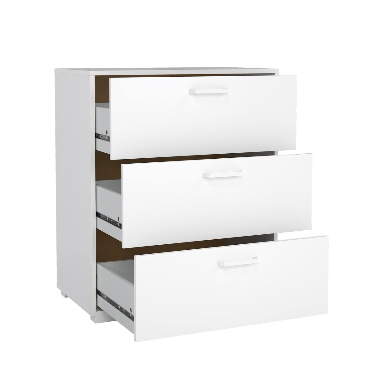 Cómoda 3 cajones Eria Gloss White blanco brillante 71x40x83cm (8)