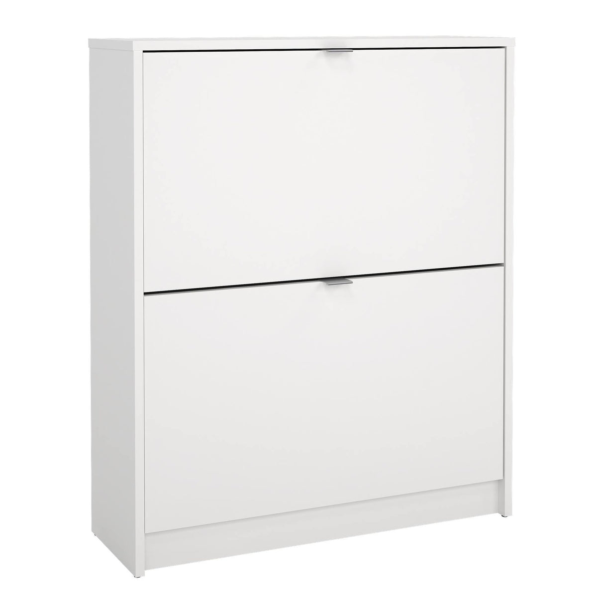 Zapatero abatible 2 compartimentos 2 niveles blanco 71x25x86 cm
