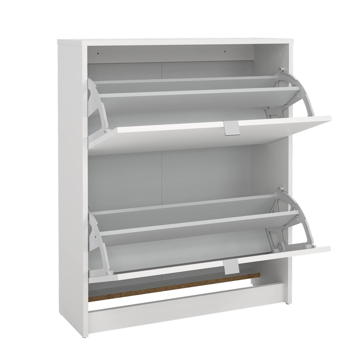 Zapatero abatible 2 compartimentos 2 niveles blanco 71x25x86 cm (7)