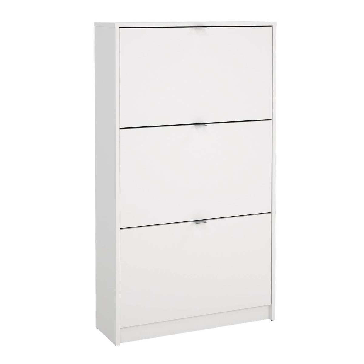 Zapatero abatible 3 compartimentos 2 niveles blanco 71x25x124 cm