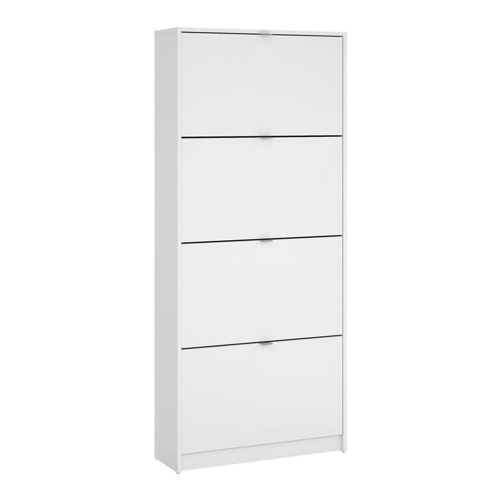 Zapatero abatible 4 puertas blanco 71x25x162 cm