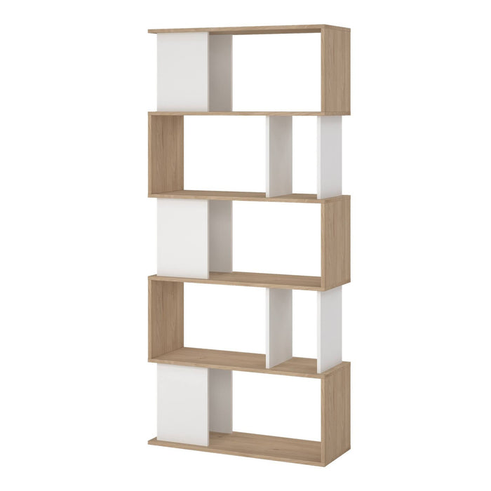 Librería Segre Oak 4 estantes blanca 80x30x174 cm