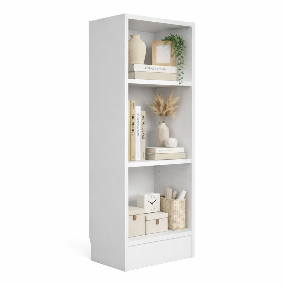 Librería Turia 2 estantes blanca 41x27x102 cm (9)