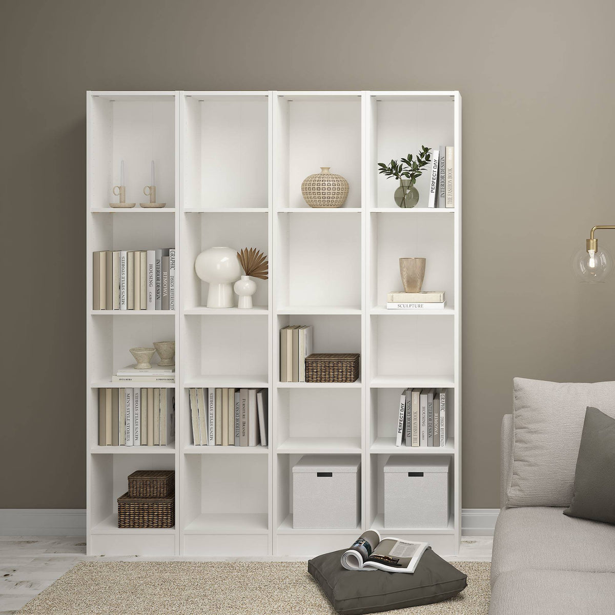 Librería Turia 4 estantes blanca 41x27x204 cm (3)