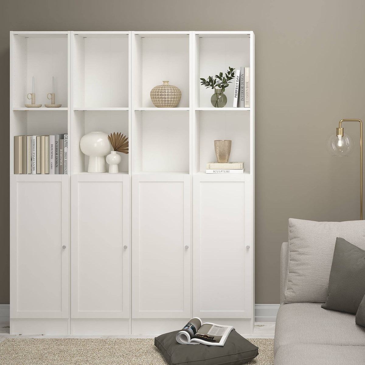 Librería Turia 4 estantes blanca 41x27x204 cm (6)
