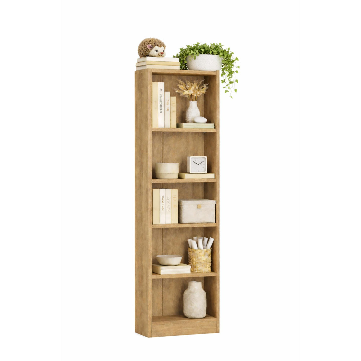Librería Turia 4 estantes roble patinado 41x27x204 cm (11)