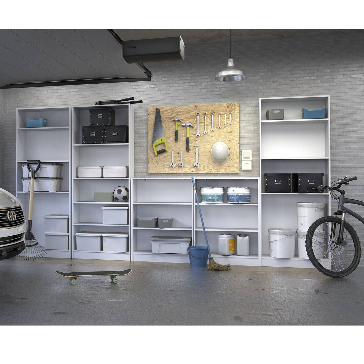 Librería Turia 2 estantes blanca 80x27x108 cm (5)