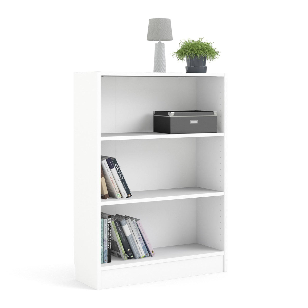 Librería Turia 2 estantes blanca 80x27x108 cm (8)
