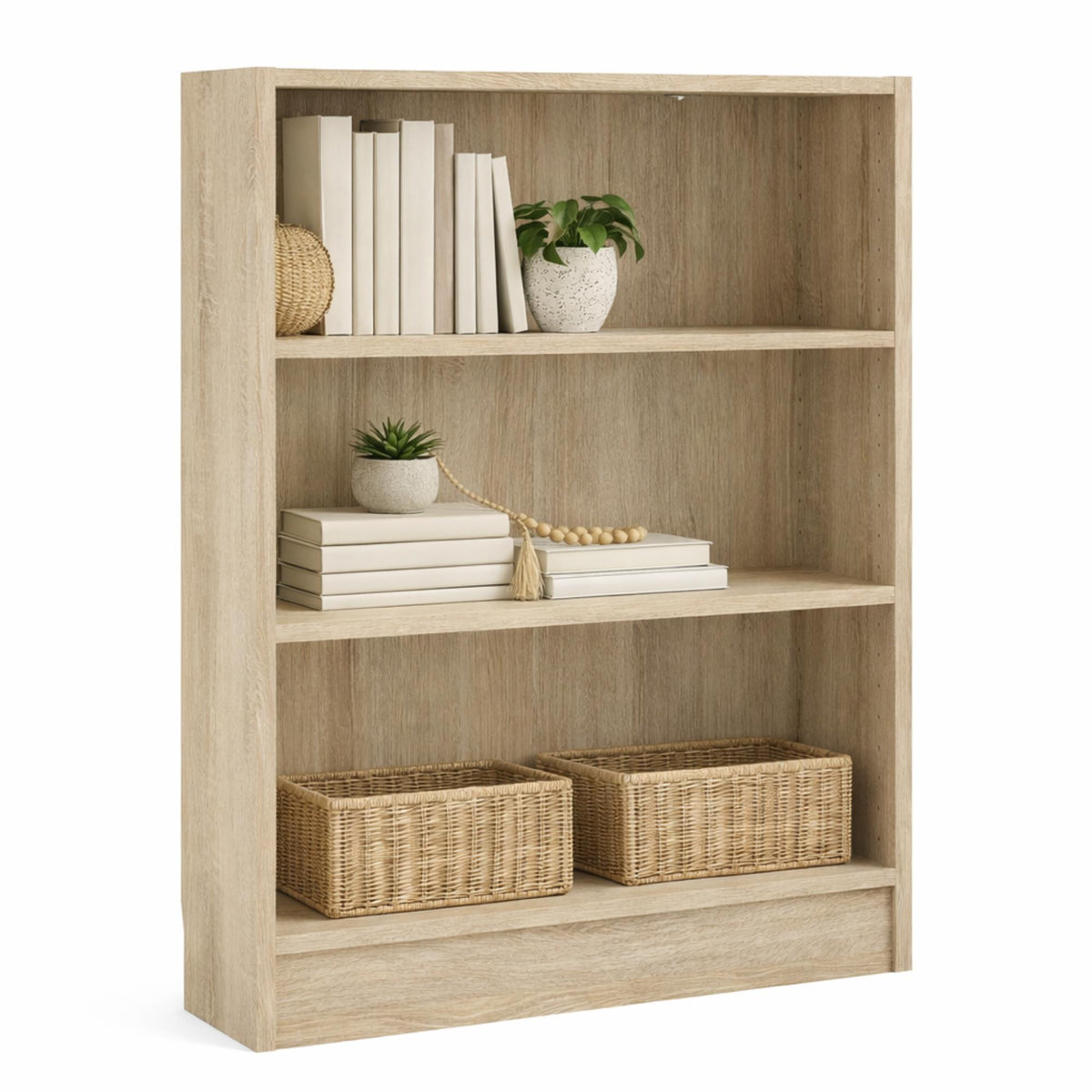 Librería Turia 2 estantes roble patinado 79x27x108 cm (8)