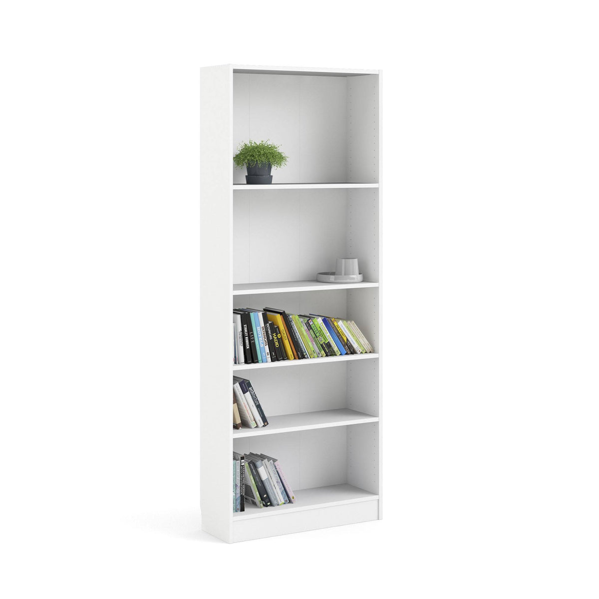 Librería Turia 4 estantes blanca 79x27x204 cm (9)